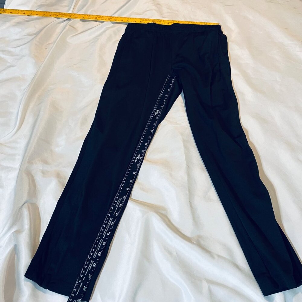 Black Drawstring Waist Mens Pants With Elastic Band Athletic Works Gym - Picture 4 of 9